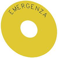 SIEMENS 3SU19000BC310JA0 Backing Plate BACKING PLATE, YELLOW,   75MM, EMERGENZA