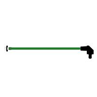 BIVAR SZR1-6.00-F4PYW54-5 Flexible Light Pipes with LEDs 6 Inch, Green Fiber, Yellow Lens, IP54