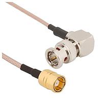 Bộ Cáp RF Đầu Cắm Thẳng BNC đến Đầu Cắm Góc Phải Mini-SMB RG-179 75 Ohm 24 inch (610 mm) Amphenol RF 095-850-209-024