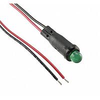 Đèn Báo Gắn Bảng LED PMI RND .25" LED 12V Dây Xanh Khuếch Tán VCC L59D-G12-W