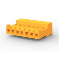 AMP Connectors - TE Connectivity 3-643817-7 Receptacle Housing CLOSED WITH TABS 7P L.R. orange 18 AWG