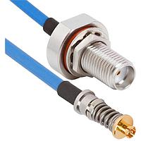 Amphenol SV Microwave FV67.3SMPM-085-MBSMP-180 RF Cable Assemblies VITA 67.3SMPM to SMP M BKHD 18"Cable