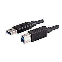 Same Sky (formerly CUI Devices) CBL-UA3-UB3-10BP USB 3.1 Gen 1 Cable, USB, 1000 mm, Type A 3.0 to Type B 3.0, 28 AWG, PVC, Black