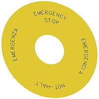 SIEMENS 3SU19000BC310NB0 Backing Plate BACKING PLATE, YELLOW,   75MM,4 LANGUAGE