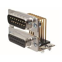 Amphenol Positronic DPB15MN7T/15FN7T0 Dual Port D-Sub Connectors