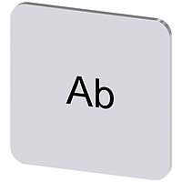 SIEMENS 3SU19000AF810AE0 Labeling Plate, Ab INSCR. LABEL, SILVER 22 X 22MM, AB