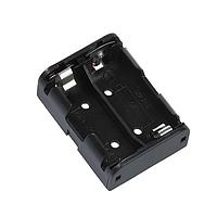 Eagle Plastic Devices 12BHC521A-GR 円筒形電池接点、クリップ、ホルダー＆スプリング 37x13x27mm、2本用C形電池用ワイヤーターミナル