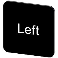 SIEMENS 3SU19000AF160DR0 Labeling Plate, Left INSCR. LABEL, BLACK 22 X 22MM, LEFT
