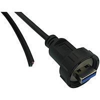 Cáp USB 3.0 IP67 Đầu USB 3.0 Loại A Đực đến Đầu Tự Do Dài 6FT Stewart Connector 67U3AD-006-K