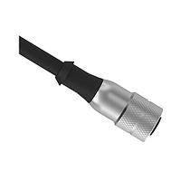Banner Engineering MQVR3-506 Sensor Cables / Actuator Cables Cordset: Single Ended 1/2 in; 5-pin Straight Female; 2 m (6.56 ft) Black PVC Jacket; Nickel-Plated Brass Coupling Nut