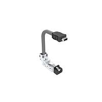 Đầu nối mô-đun / Đầu nối Ethernet cáp, Cat6A, RJ45 công nghiệp, góc 90 độ thoát dưới đến phích cắm ix tiêu chuẩn khóa B, 24AWG, 1.0m, mạ vàng Amphenol Canada DRPC62A005A10