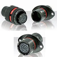 Eaton Souriau-Sunbank 8STA02035SN Receptacles 79P Size 20 Oval Flange Receptacle w/ Socket Contacts, Red