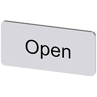 SIEMENS 3SU19000AC810DW0 Labeling Plate, Open INSCR. LABEL, SILVER 12.5 X 27MM, OPEN