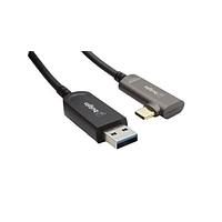 Cáp Quang Chủ Động USB 3.2 Gen 2 Cáp Quang Chủ Động USB 3.2 Gen2, Đầu A sang Đầu C, Vỏ PVC không vít, góc phải 5m Bulgin AOUS3/005