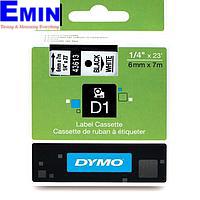 DYMO 63020728 Labelmanager D1 블랙 / 화이트 테이프 (6mm x 7m)