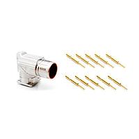 Amphenol SINE Systems MB5RJN0901-KIT Right Angle, Rotatable 9 Pos male pins Standard flange