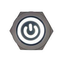 Bảng nút nhấn, nút nhấn, 12mm, có đèn, màu trắng Soldered 108297