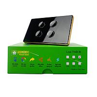 HUNONIC HNPRE04CD BLE高级触摸开关4矩形按钮 (Black)