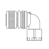 Bộ kết nối nguồn, Nguồn động cơ, 4 chân IP67, loại hàn MS-(18-10S), Góc, phía động cơ B3 F100-F130 Delta Electronics, Inc. ACS3-CRPWA000