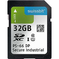 Thẻ Nhớ Secure SD Card, PS-66 DP (độ bền cao), 32 GB, Flash 3D PSLC, -40C đến +85C Swissbit SFSD032GL1PT1MT-I-6F-02P-SW4