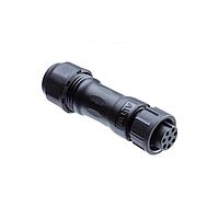 Amphenol LTW ABB-04BFFC-LL7SP0 Standard Circular Connector Ceres, Standard Size, Plastic, 10A, 04 pins, Female Connector, Female Contact, Straight, 2 Points Lock, Crimp, Field Installable, F5.0 - F6.0mm, IP67