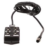Amphenol LTW S-555500-FFFF00-SB02 Sensor Cables / Actuator Cables NMEA 2000, Distribution Box, Metal, 4A, 05 pins, Screw Thread, Length 2000mm, IP68