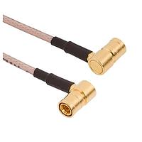 Amphenol RF 145104-05-24.00 RF Cable Assemblies SMB R/A Plug to SMB R/A Plug RG-179 24in