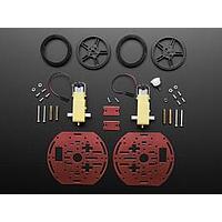 Adafruit 3216 ミニラウンドロボットシャーシキット - 2輪 DCモーター付き ミニラウンドロボットシャーシキット - 2WD DCモーター付き