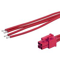 Molex 226245-1042 Discrete Wire Mini-Fit Versa Color-to-Pigtail  CBL ASSY 4.2P DR 150mm Lgth 4 Ckt Red