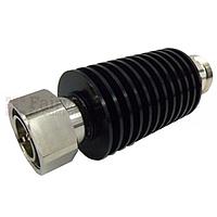 Fairview SA4D251-20 20 dB Fixed Attenuator 7/16 Male To 7/16 Female Up To 4 GHz Rated To 25 Watts With Brass Nickel Body