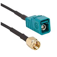 Amphenol RF 095Z820-165-018 RF Cable Assemblies FAKRA Straight Jack to SMA Straight Plug RG-58 50 Ohm 18 inches Z Key Code (457 mm)