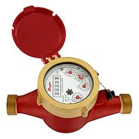 Dwyer WMH-A-C-02-1 HVAC 및 온수용 고온 멀티 제트 수도 계량기, 황동 바디 (NPT Male, 3/4 in, 1 gal/pulse)