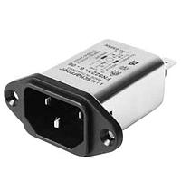 Schaffner FN9222ESB-12-06 インレット 12A 250VAC 医療用 スナップイン 縦型