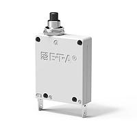 Cầu dao đóng ngắt đơn cực nhiệt-điện từ với cơ cấu không gây giật, tự động ngắt, nhấn để đặt lại, cơ chế bật nhanh (R-type TM CBE theo EN 60934; loại M với nhả thủ công (-H). Có sẵn loại ngắt nhanh và ngắt điện từ tiêu chuẩn E-T-A Circuit Breakers 3300-IG8-K20-15A