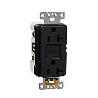 Square D SQR51201BK ປຸ່ມສອກກຕ໌ TR GFCI 20A RECEPTACLE COMM BK