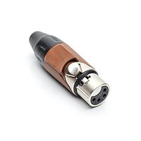 Amphenol Audio AX4F1M-AU Connectors 4P SOCKET F PLUG GLD W BRN MRK SLEEVE