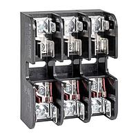 Mersen 30353R 클래스 CC 퓨즈 블록, 클래스 CC, 3극, 600V, 30A, 구리 박스 커넥터