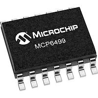 Op Amps - Bộ Khuếch Đại Hoạt Động Tứ Kênh, Khuếch Đại 30MHz, Nhiệt Độ E Microchip Technology MCP6499-E/SL