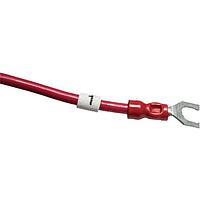 HellermannTyton TYHC80 Wire Marker Handi-Card Wire and Cable Markers, .25" x 1.5", Solid #80, 36 Per Card, TYHC, White, 25/pkg