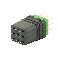 Eaton Souriau-Sunbank 8MQ2M0936UB046 Modular Connectors - Push Pull MQuick module, unsealed, with female straight PCB contacts, tin lead plated