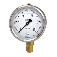 WIKA 213.53.100 (25 Bar, dial 100, chân đứng) 圧力計 (25 Bar dial 100, vertical feet)