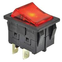 E-Switch RBW2ABLKGILGF2 밀폐형 로커 스위치 로커, DPST, 오프-온, 패널 장착, 스냅인, 녹색, 네온, 녹색, I/O 수평, IP66