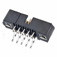 Harwin M80-5320842 Headers Datamate J-Tek DIL Male Horizontal SMT Connector, selective gold + tin, with jackscrews, 4+4 contacts