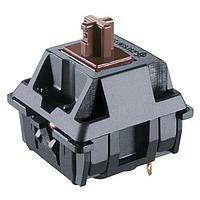 Công tắc tiêu chuẩn thân nâu, Công tắc cơ học hành trình đầy đủ Cảm giác xúc giác, 55cN Không diode, Không LED Lắp khung (không có chốt cố định) CHERRY MX1A-G1NN