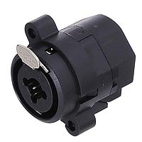 Amphenol Audio ACJC5S BULK ຮອບຮອງ 1/4" XLR Dual Chassis Mount CType Mono SolderContact Latch Non-switch XLR Ground