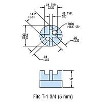 Khoảng cách LED HLEDS2E-04 PVC/NYL TỰ NHIÊN Khoảng cách LED Heyco 11042