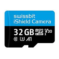 Thẻ MicroSD Thẻ microSD bảo mật, PS-66u iShield Camera, 32 GB, Flash 3D PSLC, -40C đến +85C Swissbit SFSD032GN1PT1TB-I-6F-06P-SW3