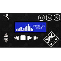 Bộ Chèn PC Bay, Ký Tự LCD 20x4, Chữ Trắng Nền Xanh Dương, Phím B/G Kèm Giá Đỡ Gắn Sau Matrix Orbital BLK204A-BK-WB