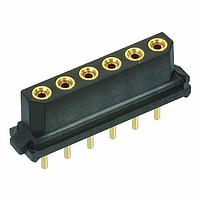 Harwin M80-8400645 Receptacle 6 POS SIL FEMALE VERT GOLD