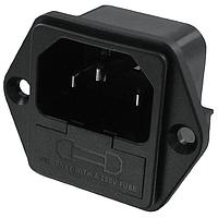 Qualtek Electronics 719WA-00/48 Inlets Powr inlet dual fuse holder IEC 320-C14